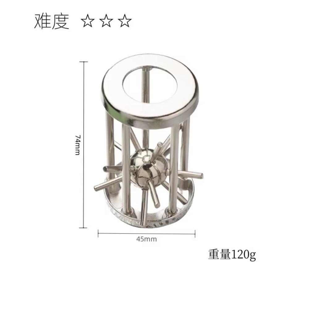 Unraveling Puzzle Toys No1-36 Alloy Ball Classic IQ Metal Brain Teaser Magic Puzzles Game Toys for Children Adults Funny Gifts