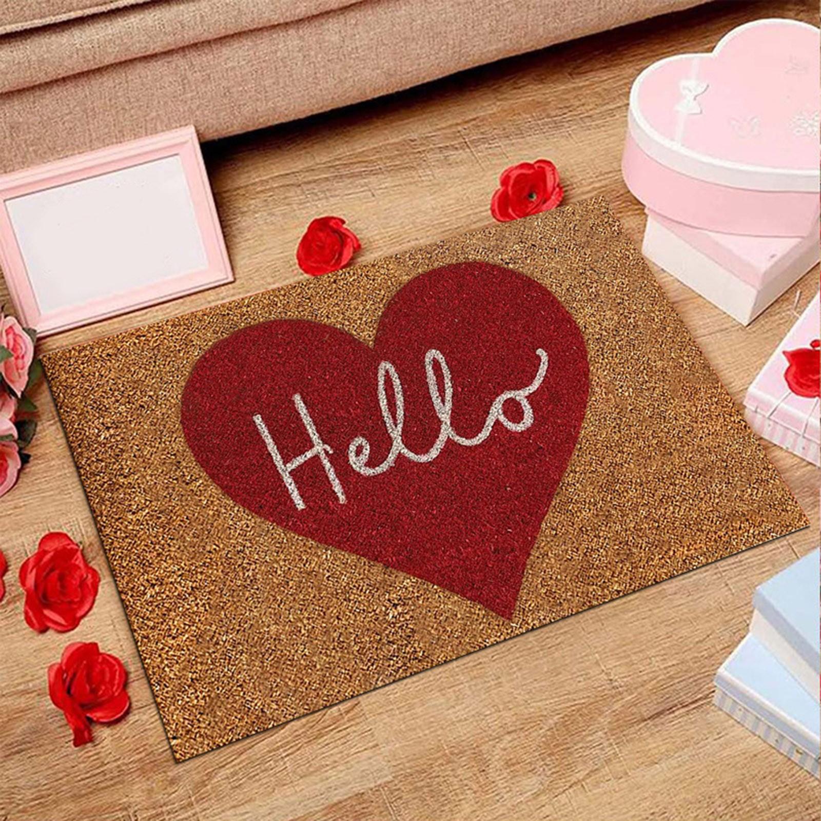 

Valentine S Day Door Mat Front Door Welcome Mat Fun Door Mat Home Non-Slip Rug Holiday Decoration Adding Festive Atmosphere One Size