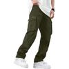 Men's Loose Casual Multi-pocket Work Pants, Youth Stretch Waist Drawstring  Pants