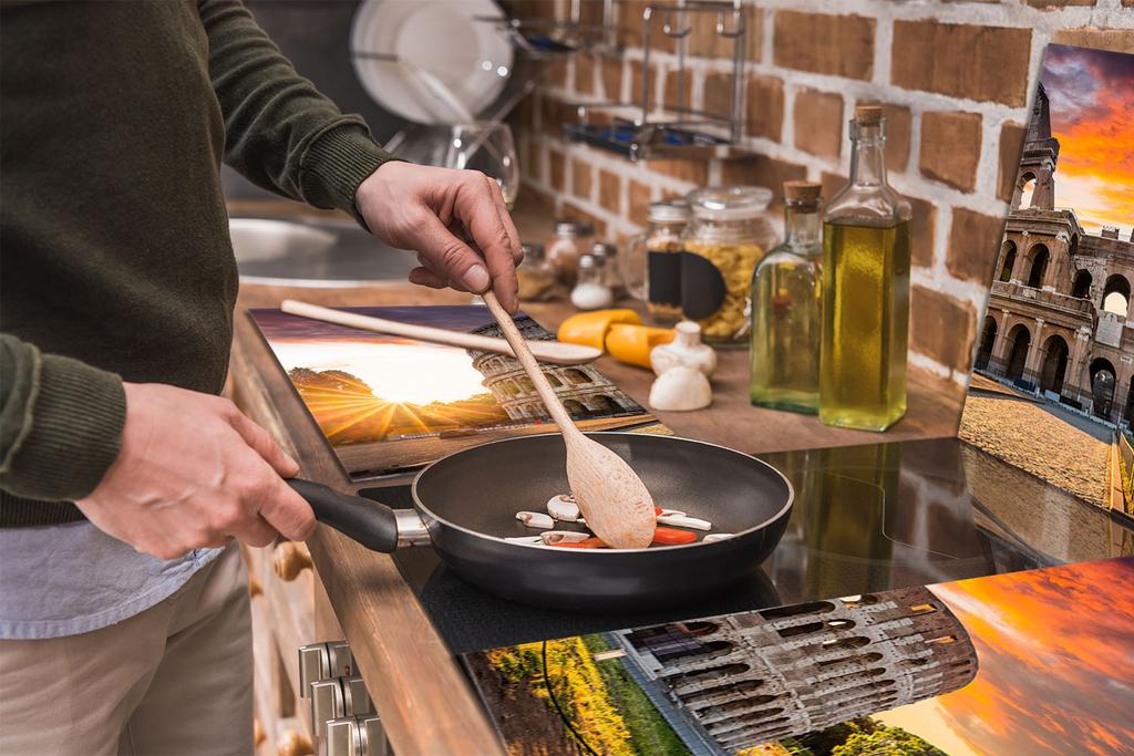 Plaque de protection en verre pour cuisinière 3x30x52