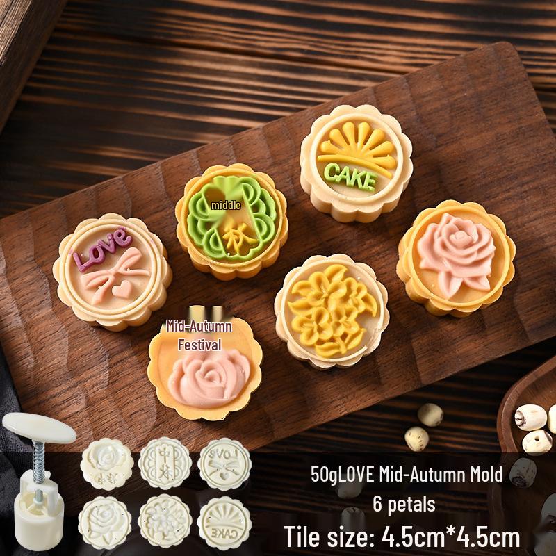 Mid-Autumn Mooncake Mold Stamp Tool for Ice Skin Mung Bean Pastry