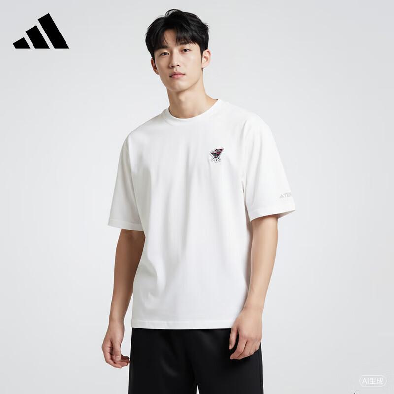 Adidas Men s Cartoon Embroidered Short Sleeve T-Shirt XL