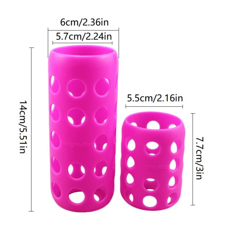 Silicone Sleeve For Glass Baby Bottle Protective Silicone Bottle Cover For Milk Bottle 5.5-6Cm Dia Water Bottle Silicone Sleeve