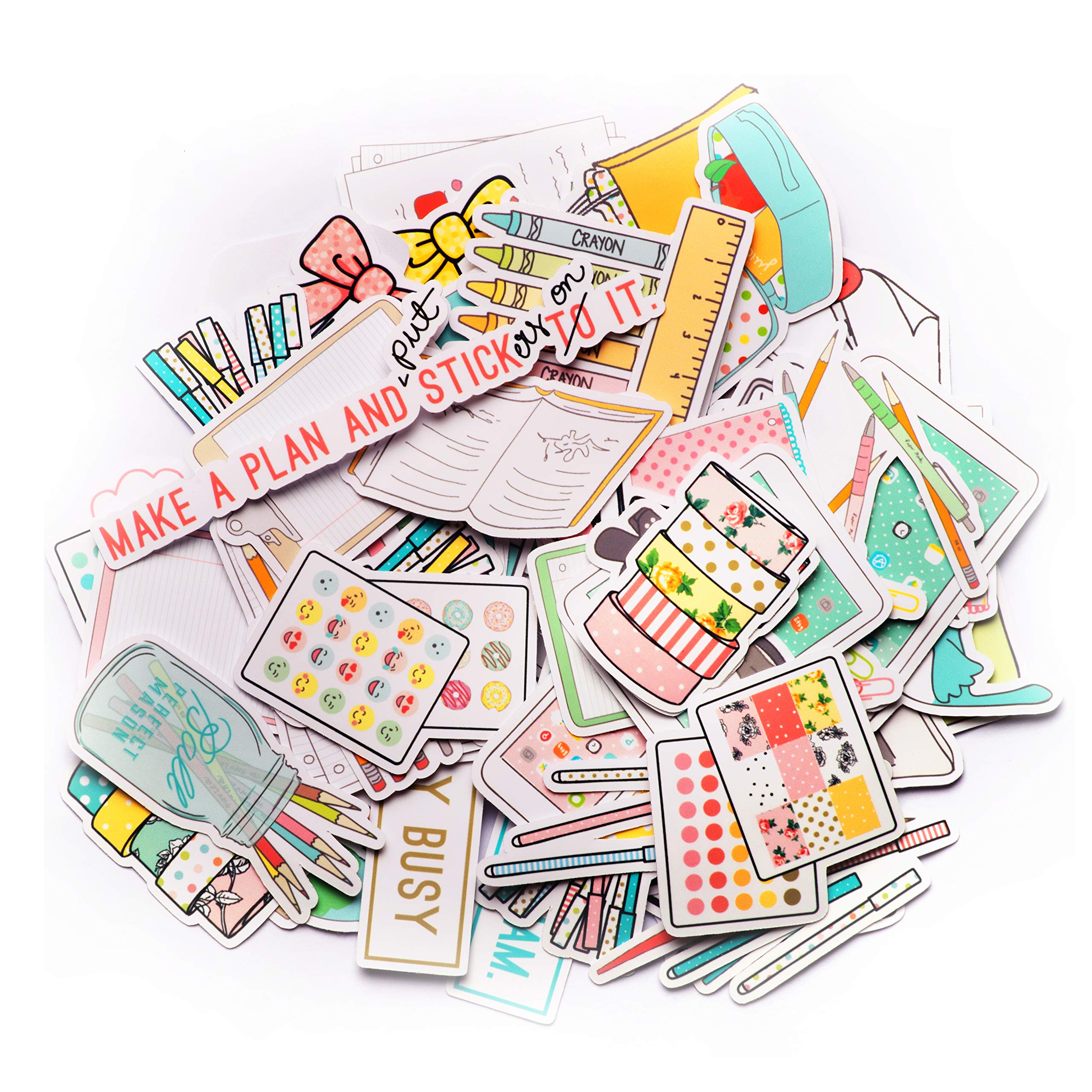 Набор ретро-стикеров  Морской Пион  Водонепроницаемые стикеры для календаря и списков Милые маленькие стикеры для дневников и блокнотов Стикеры для творчества для