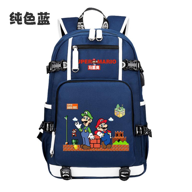 Zaino con Licenza Anime di Mario per Bambini Adolescenti Ragazzi Ragazze, Leggero Ergonomico Zaino Scolastico Grande Capacità, Design Anti-Scoliosi