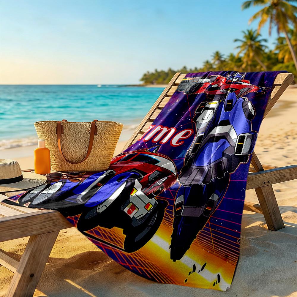 Love Transformers Customized Name Beach Towel Quick-Dry Soft Microfiber Perfect for Traveling Yoga Camping and Swimming