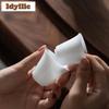 2 Stück/Los Eis Samen Schafsfett Jade Porzellan Hufeisen Teetasse Teeschale Teetasse Teeverkostung Dufttasse Chazhan Meistertassen 35 ml