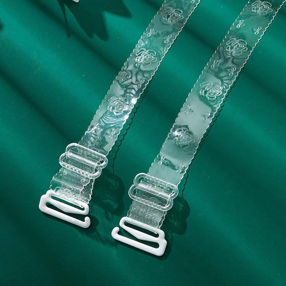 Straps Transparent Bra Straps Adjustable Bra Belt Pectoral Girdle Invisible Shoulder Straps rose shape