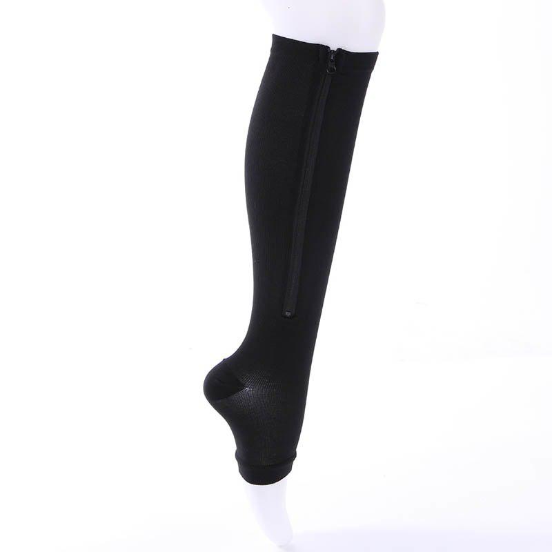 Buy Zipper Compression Sock Leg Knee Support Open Toe Preventing