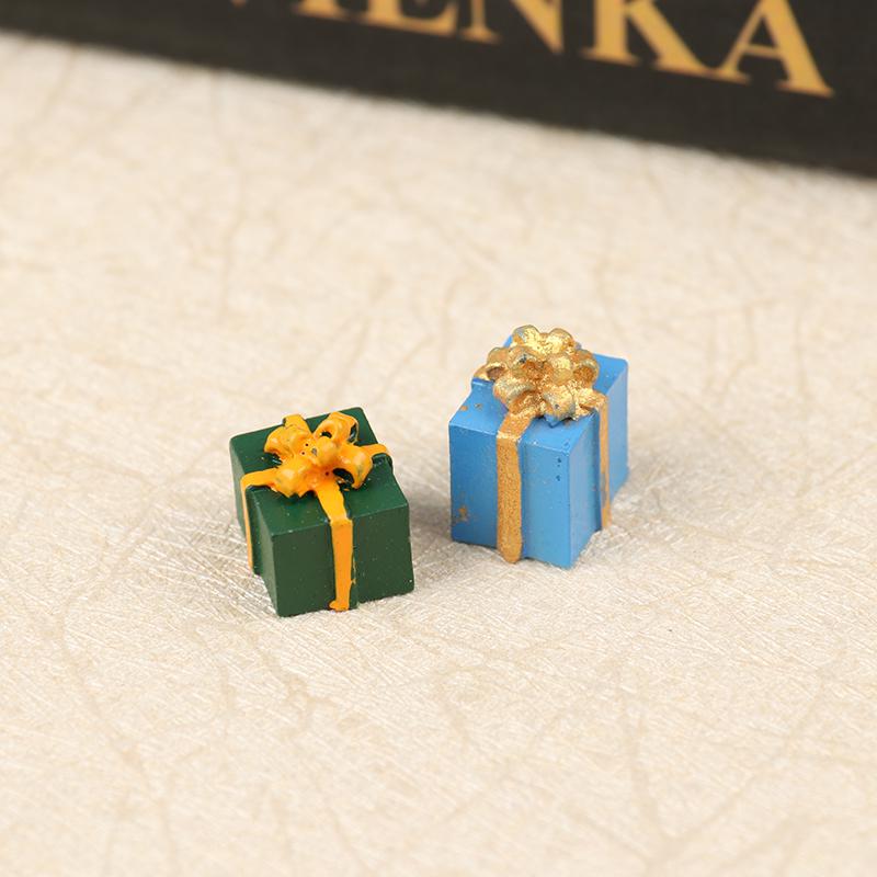 5PCS 1/12 Scale Miniature Dollhouse Christmas Gift Box Decoration Accessories