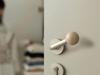 Antique Travertine Door Handle Set: Magnetic Silent Lock for Modern Interior Doors