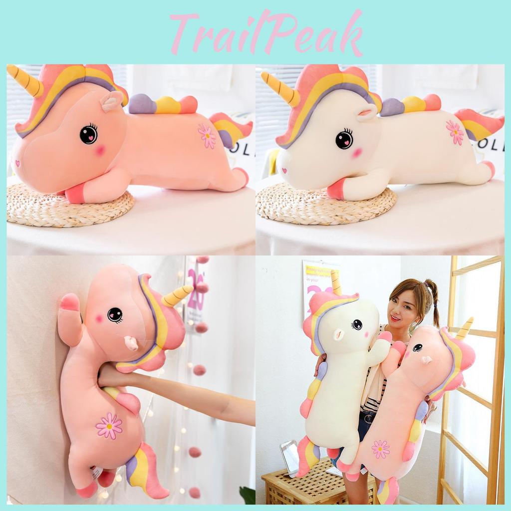 Rainbow Unicorn Fur Toy Daisy Pony Girl Childrens Birthday Holiday Doll Gift