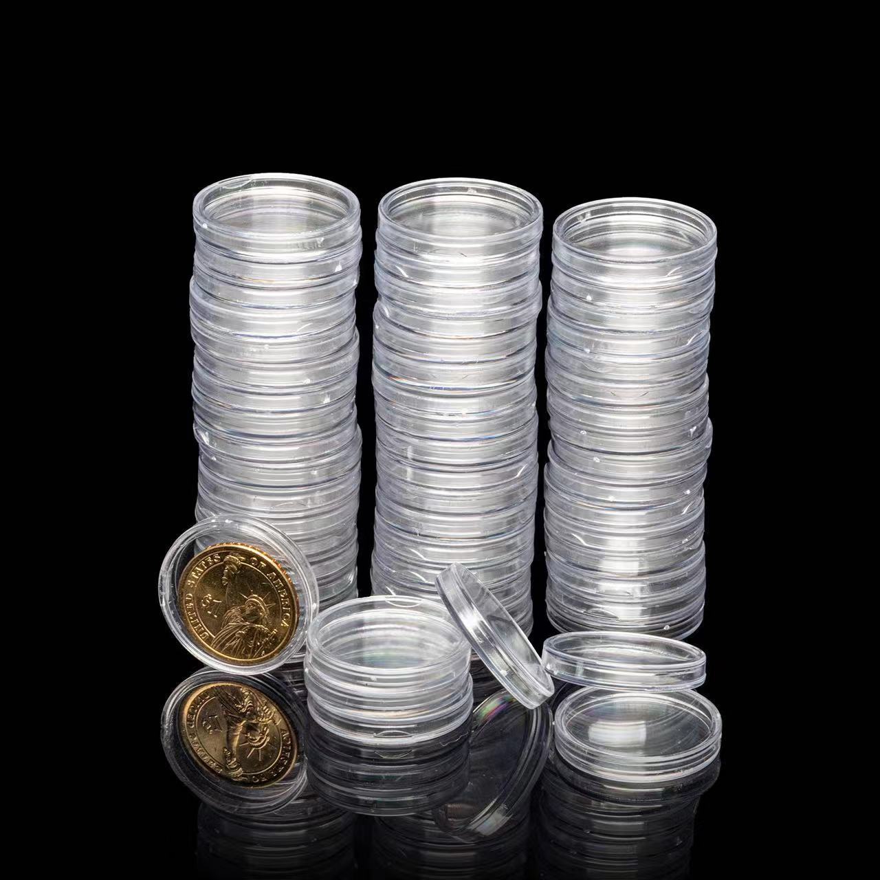 

30pcs Clear Coin Box 30/40/50mm Coinning Capsules Storage Box Protection Cases Commemorative Coin Collectibles Display Holder 30x2.5mm