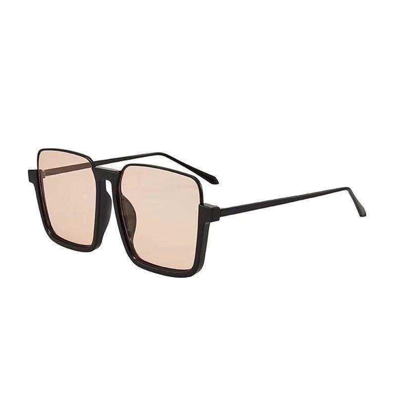 Vintage Inspired Square Frame Fashion Glasses Unisex Composite Material  Decorative Eyewear for Men and Women