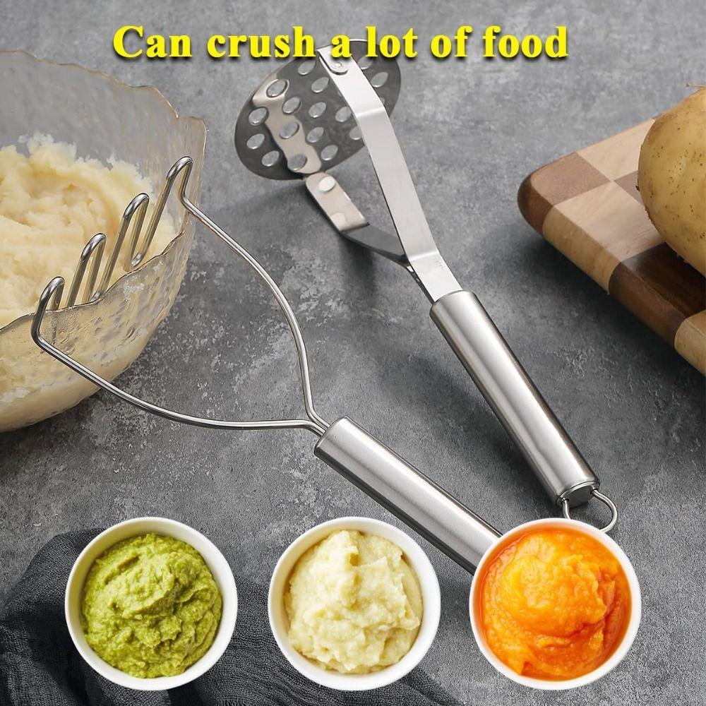 1/2 Pcs Manual Operation Potato Masher Heavy Duty Pusher Fruit Tools Egg Salad Making