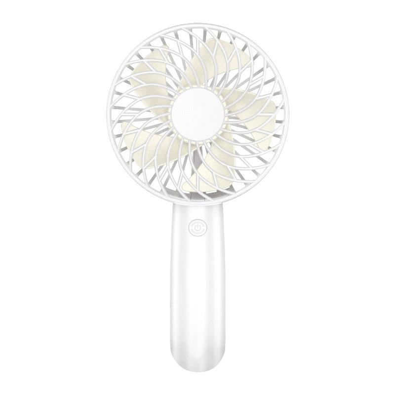 Portable Handheld High-Speed USB Rechargeable 6-Speed Brushless Motor Electric Fan белый