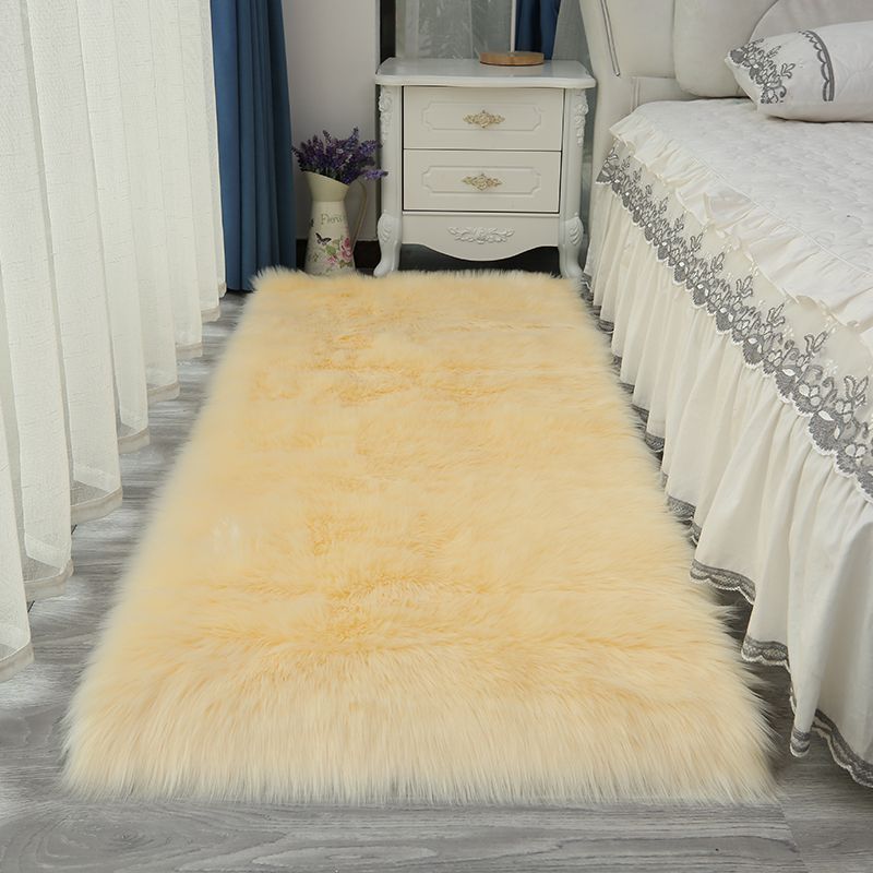 Plüsch Schaffell Teppiche für Schlafzimmer Teppich Zimmer Lange Haare Nachttisch Matte Boden Haarigen Weißen Teppichen Rot Wohnzimmer Pelz Kinder Teppiche