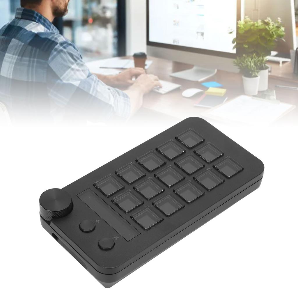 Strm Controller with Knob 15 NaMacro Keys Customizable Visual Keyboard Trigger Actions in Apps Software for PC
