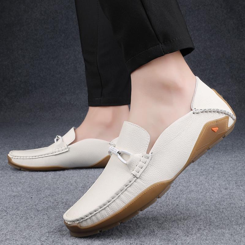 Leder Slipper Schuhe Herren Business Büro Neu Slipper Luxus Flats Komfort Lauf Sneaker Koreanische Version Freizeitschuhe