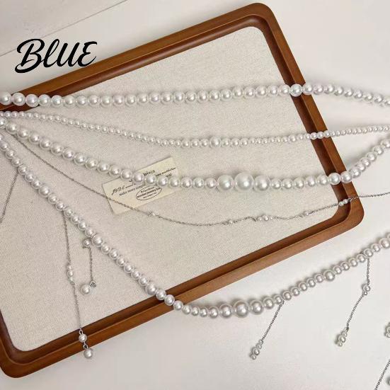 Durable Metal Waist Accessory Women Chain Multi Layer Faux Pearls