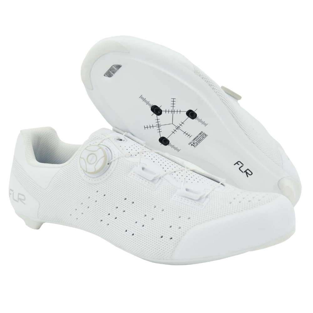 FLR Road Cycling Shoes Knit Pure White 39 (FLR) FNT-5