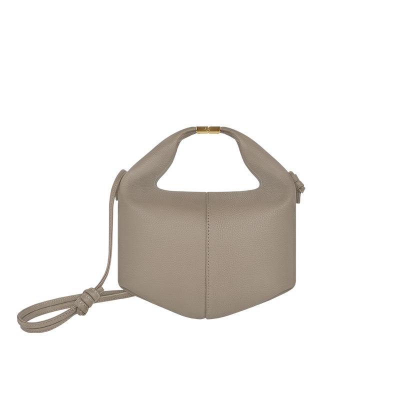 Brand de nișă POEIVE Franța Geantă de lux pentru femei din piele de vacă, de umăr și crossbody cu lanț, tip cutie de prânz