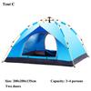 Tente de camping d'extérieur à ouverture automatique rapide, Protection solaire imperméable, Abri de pique-nique sans montage, Espace large pour la famille, Plage, Douce et confortable