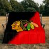 Chicago Hockey Decke Flanell Überwurf für Sofa, Innenbereich, Camping, Wohnzimmer, Büro, Stuhl und Bett Weiches Geburtstagsgeschenk