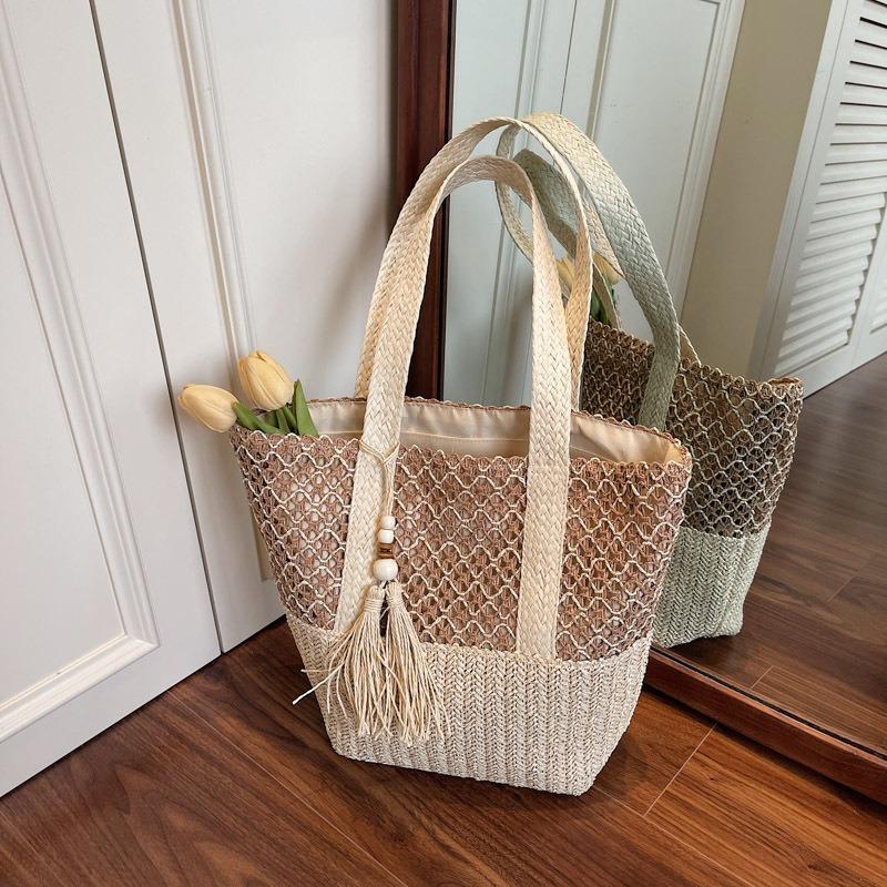 Travel vacation beach bag women's summer new straw bag simple fashion large capacity handbag shoulder bag