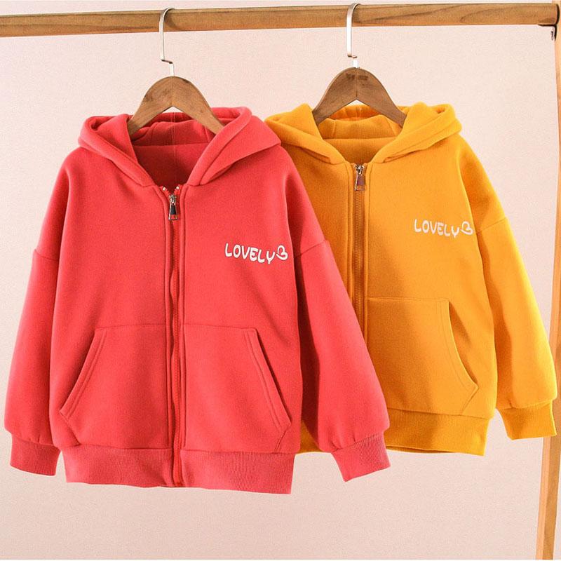 Autumn Winter Children Jacket Outerwear Fall Jacket Toddler Coat Elementary Girls Hooded Cardigan Top Coat for Girls