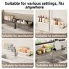 Suction Cup U-Shaped Storage Rack No-Drill Wall Display Shelf  Washbasin