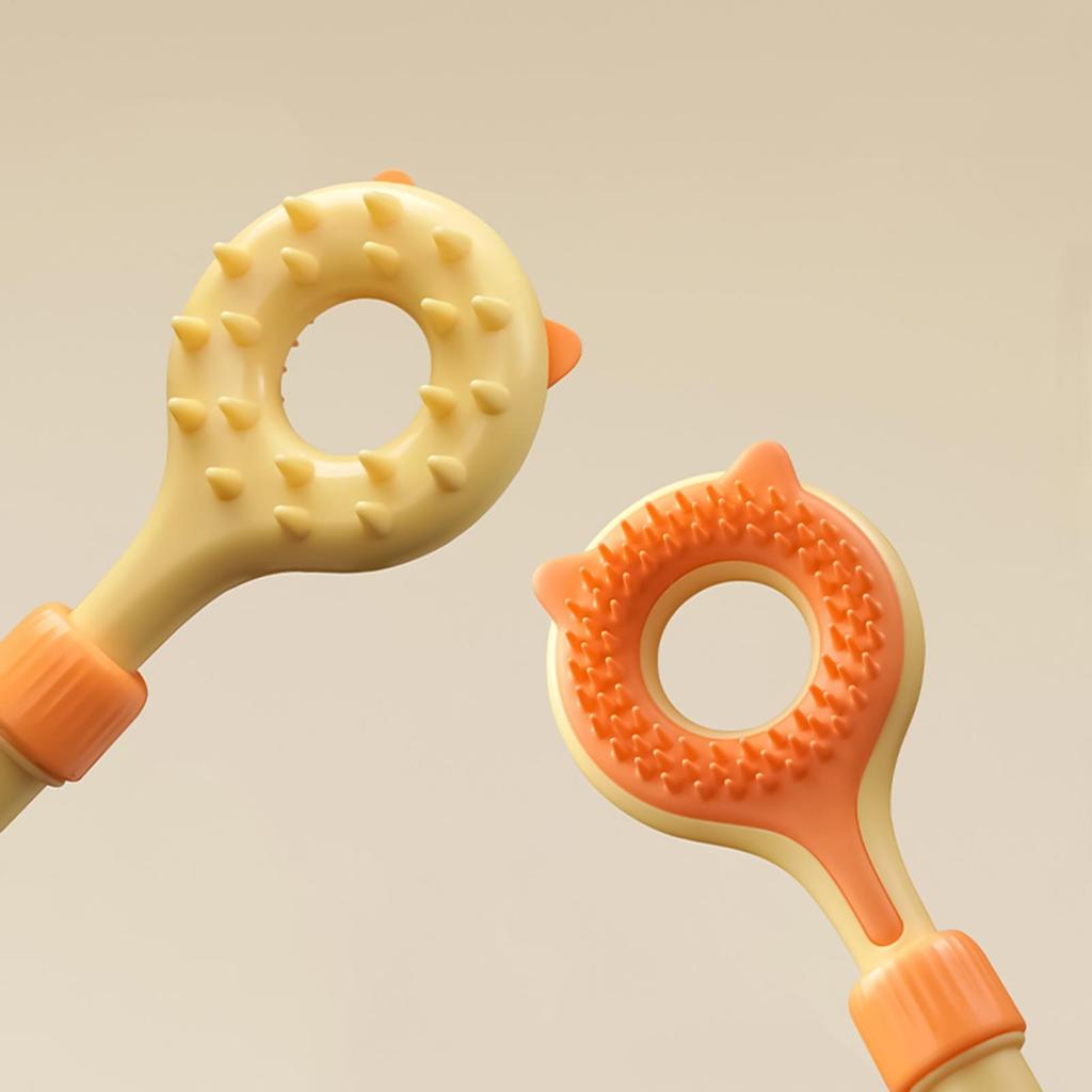 Cat Head Scratcher Double Sided Massage Stick Cat Scratching Brush With Telescopic Handle For Home Playtime Relaxation Couch