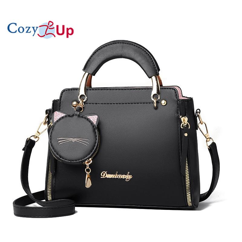 Cozy Up Pattern 2-teilige Umhängetaschen für Damen, Schultertasche, Muscheltasche, Trend, kleine Geldbörse und Handtasche, Luxus-Designer-Tasche für Damen