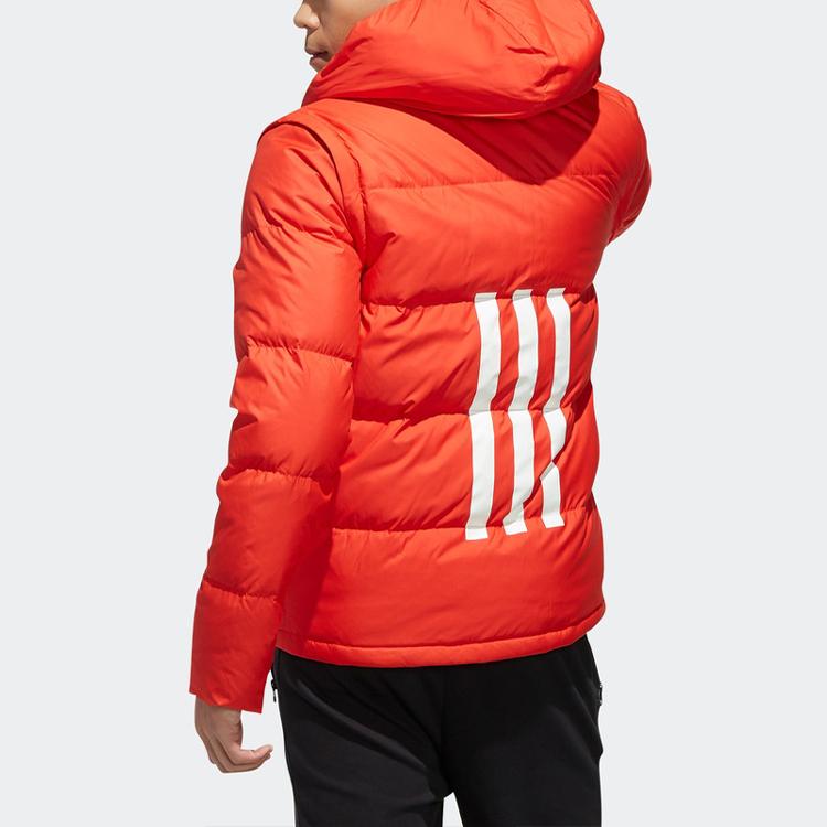 Adidas Neo Hooded Sports Down Jacket With Detachable Sleeves Men Outerwear Orange-Red EI4431