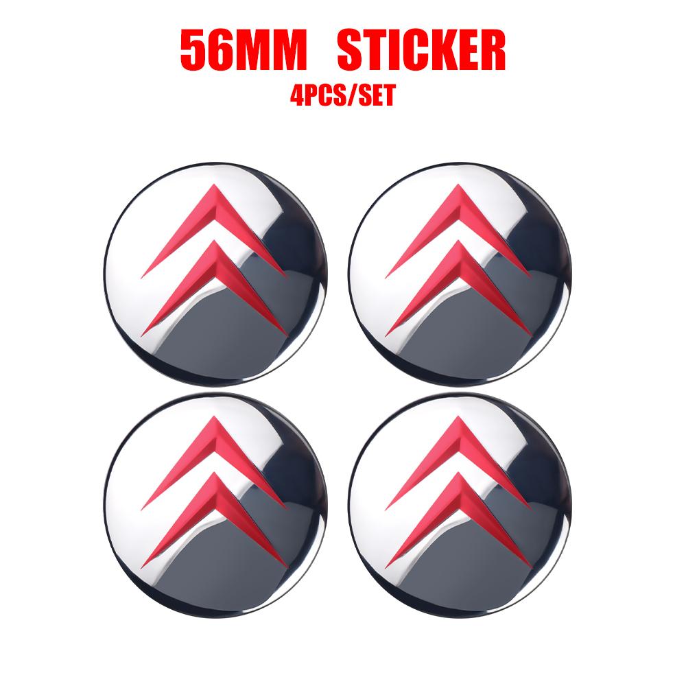 JOFT7 2026 New Arrival 4pcs Citroen Car Rim Center Hub Cap Replacement Wheel Cover Accessories For Citroen C3 Aircross C4 Berlingo DS
