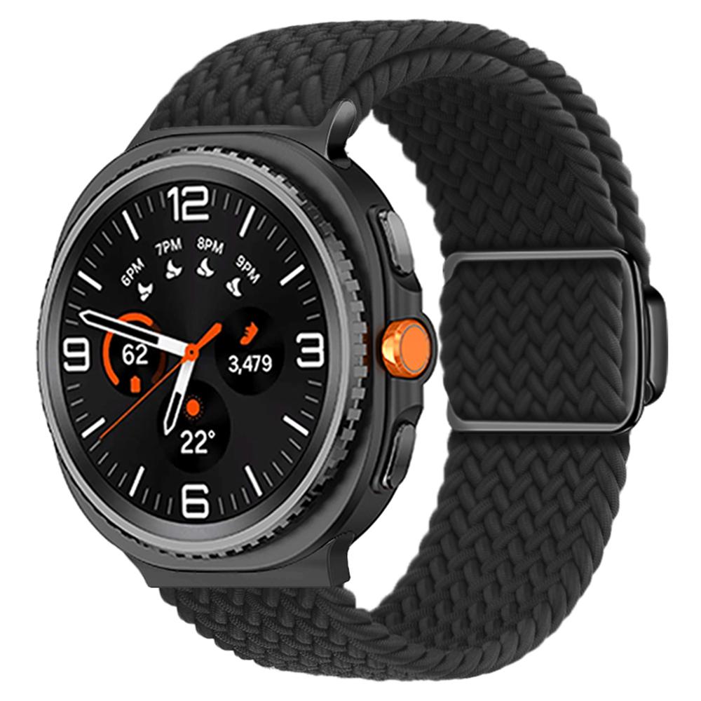 Wrist Strap for Samsung Galaxy Watch8 44mm/40mm/Watch8 Classic 46mm Magnetic Clasp Woven Nylon Watch Band
