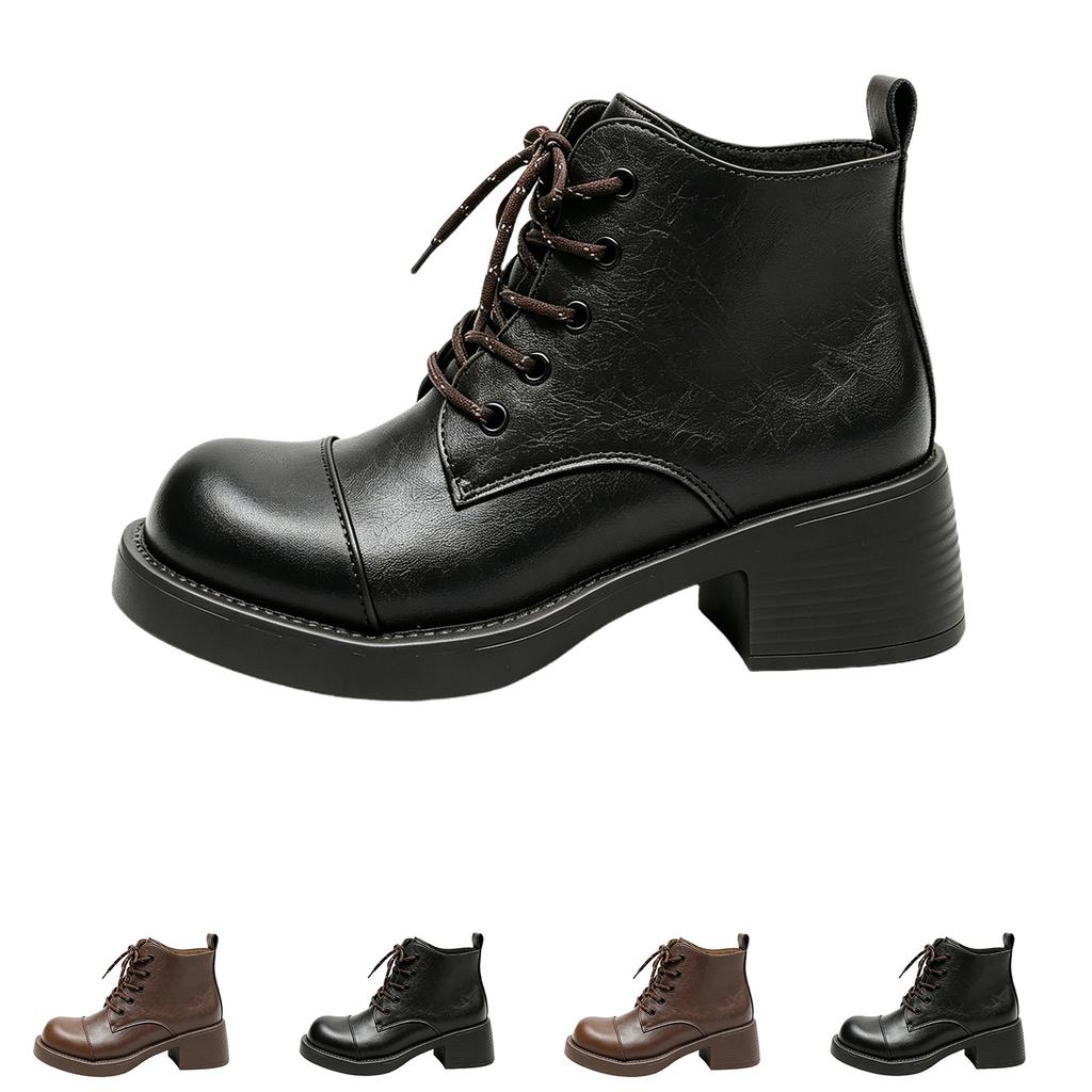 Women's Vintage Boots with Mid Heel for Fall and Winter