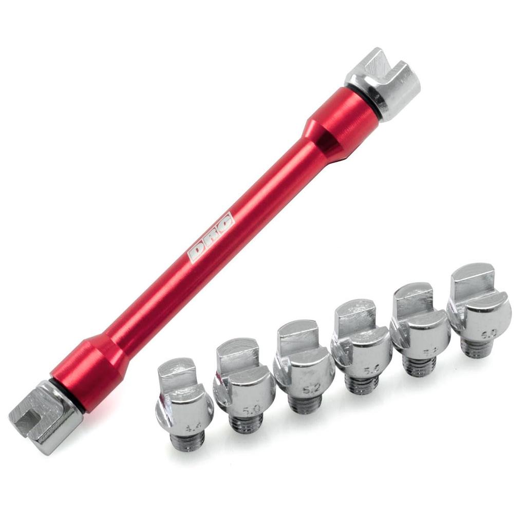 DRC Pro Spoke Wrench Mini (4.0/4.4/5.0/5.2/5.6/5.8/6.0/6.2mm) Red Dirt Freak DIRTFREAK