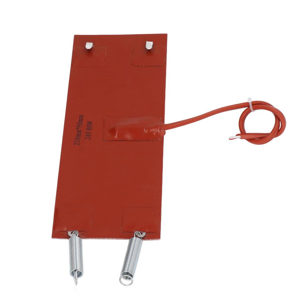 Silicone Heating Pad Efficient Waterproof Insulation Heater for Car Machinery Equipment 80W 250mm X 90mm