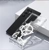 White Butterfly Magnetic Case for iPhone 15/16/17 Pro Max - Transparent Full Coverage Protection