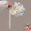 Butterfly Temperament  Chinese Style Flower Tassel Grab Clip Girls Women'S  High-End Feeling Shark Clip Hair Claw