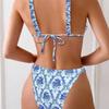 2026 New European and American Bikini Sexy Strap Floral Ethnic Style Split Swimsuit Women's Swimsuit