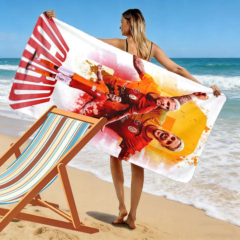Galatasaray Forever Print Beach Towel, Large Soft Quick Dry Towel for Beach Camping Swimming