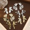 Retro Three-Dimensional Big Flower Earrings Fashionable Exaggerated Three-Dimensional Earrings Creative Wings Leaf Earrings