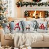 Christmas Theme Cushion Pillowcase Printed Polyester 45X45Cm Throw Pillowcover Decorative Sofa Cushion Pillowslip Home Decor