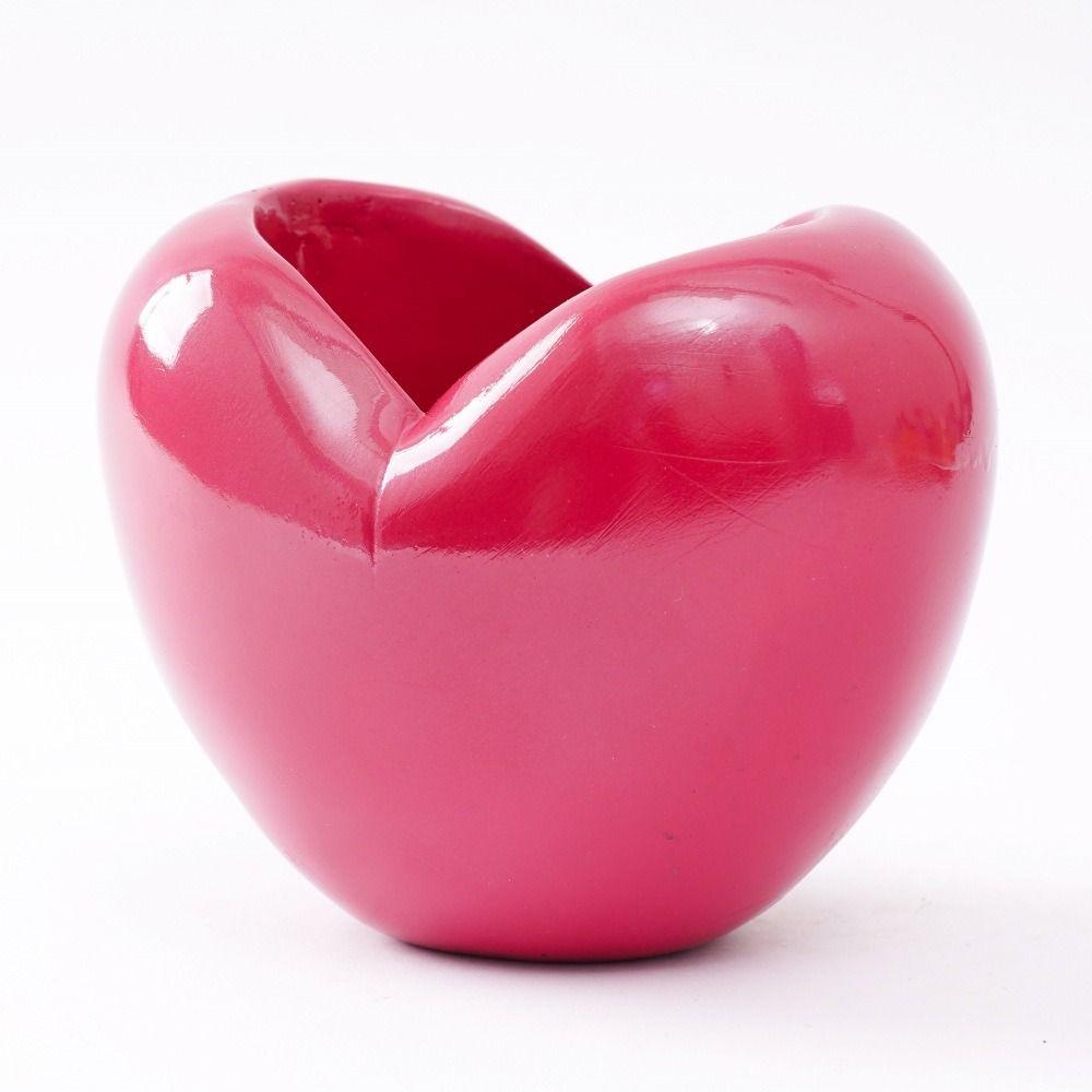 3D Heart Shaped Pen Holder Creative Desktop Storage Box Kawaii Makeup Brush Holder  Countertop