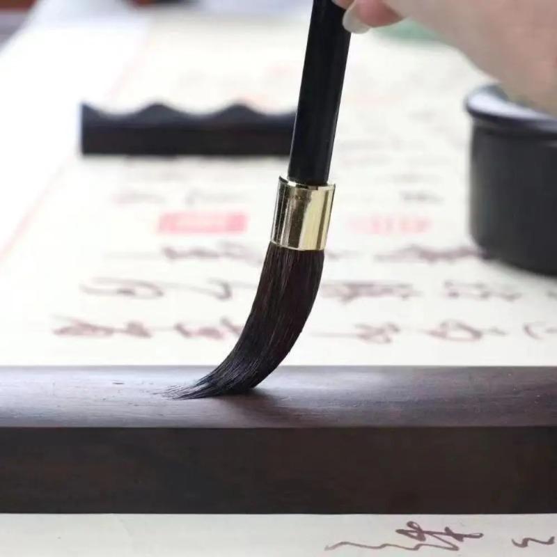 Ancient Oil Watercolor Chinese Calligraphy Brush Wolf Hair Wood Scriptures Writing Brush Oil Painting Art Paint Brush Student