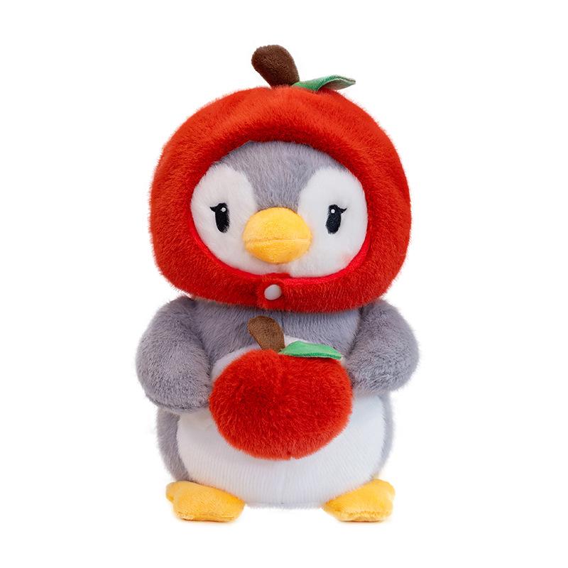 Cute Apple Persimmon Penguin Doll Plush Toy Doll Desktop Decoration Small Ornaments Girls Gift Doll