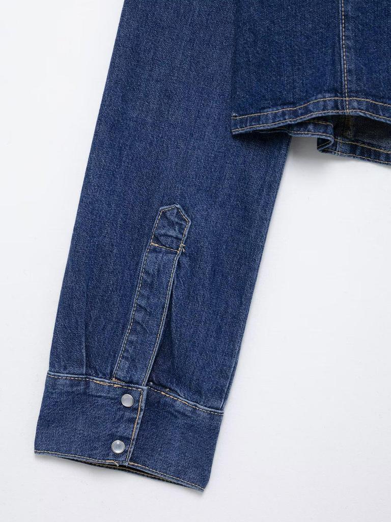 2025 Spring Women's Fashion: European & American Style Denim Shirt with Long Pants