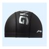 Li Ning Swimming Caps Pu Outdoor Swimming Pool Swim Unisex Black LNYM1